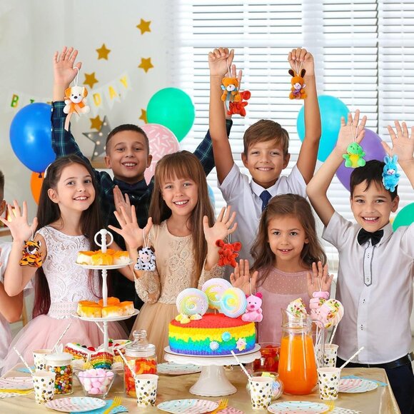 Mini Plush Animal Toy Set,Cute Animals Keychain Decoration for Kids,Goodie Bag F - Picture 6 of 6